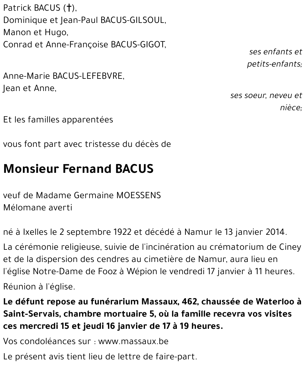 Fernand BACUS