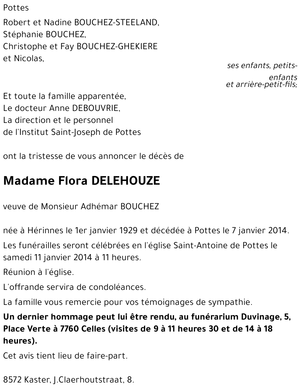 Flora DELEHOUZE