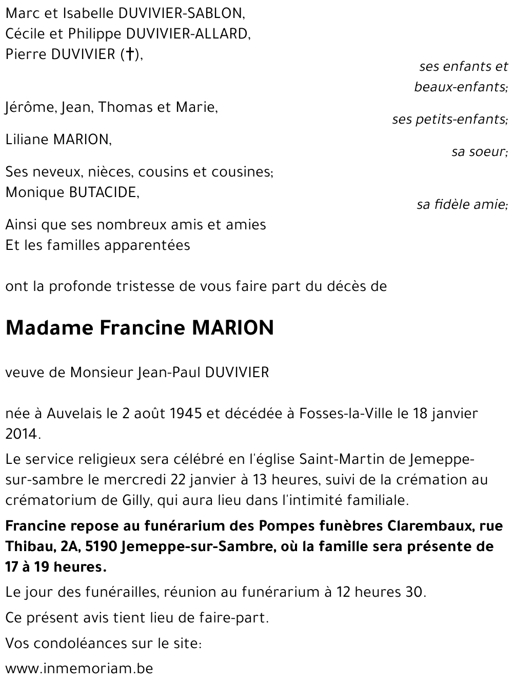 Francine MARION