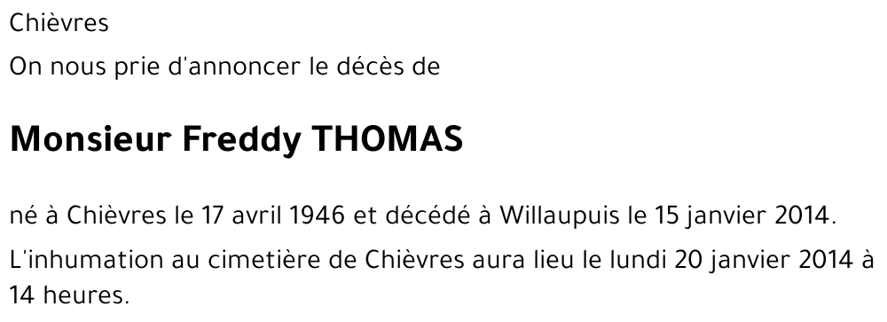 Freddy THOMAS