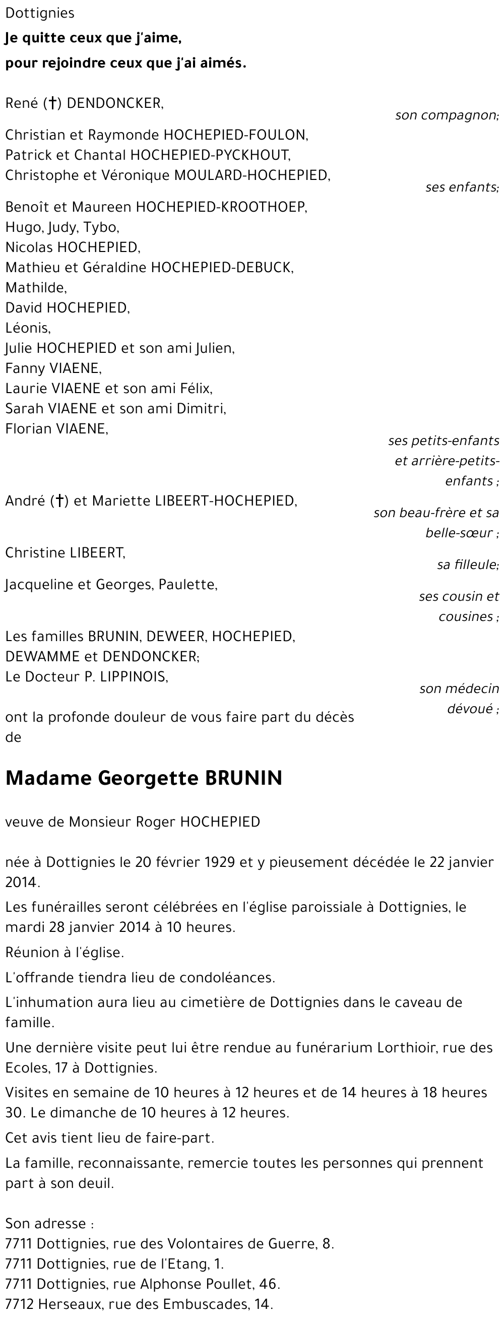 Georgette BRUNIN