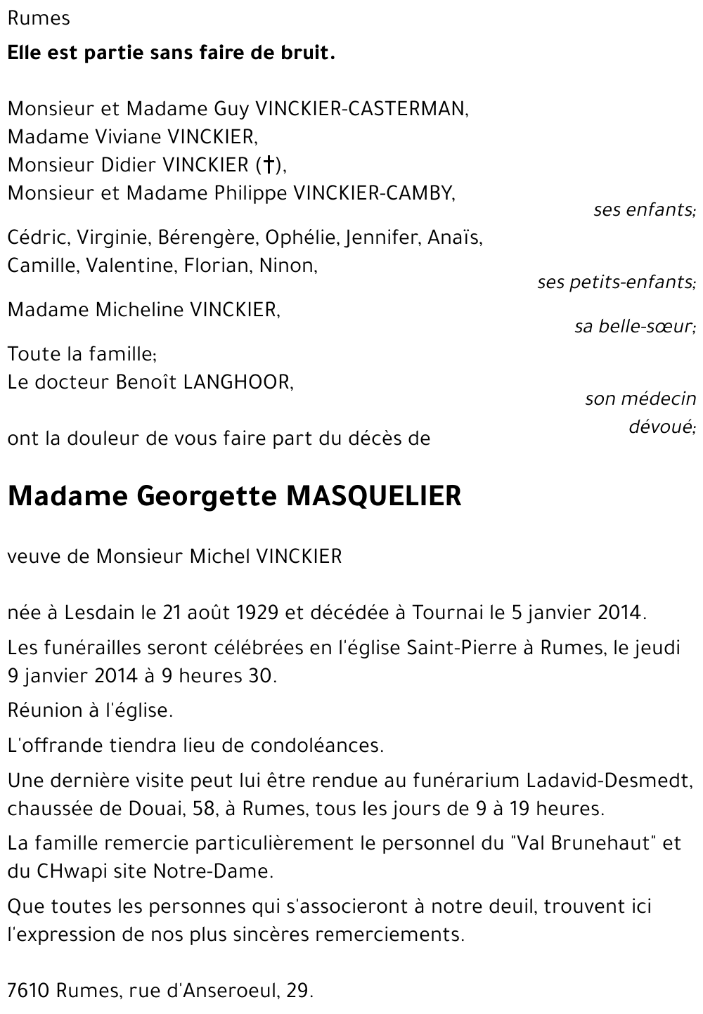 Georgette MASQUELIER