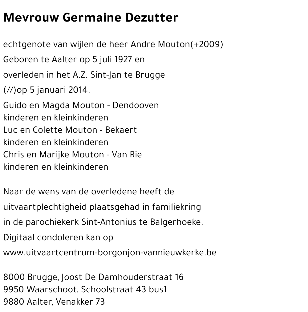 Germaine Dezutter