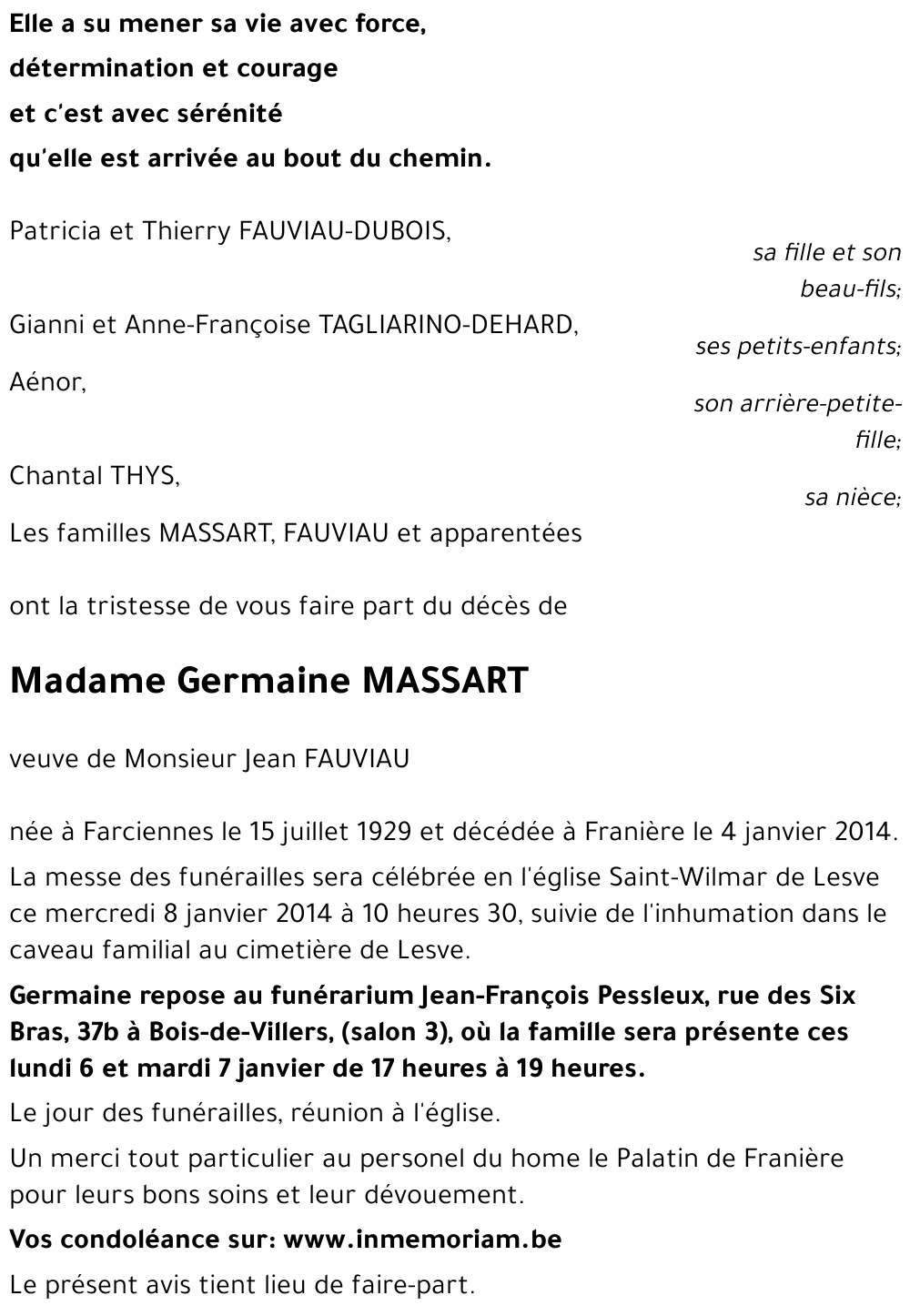 Germaine MASSART