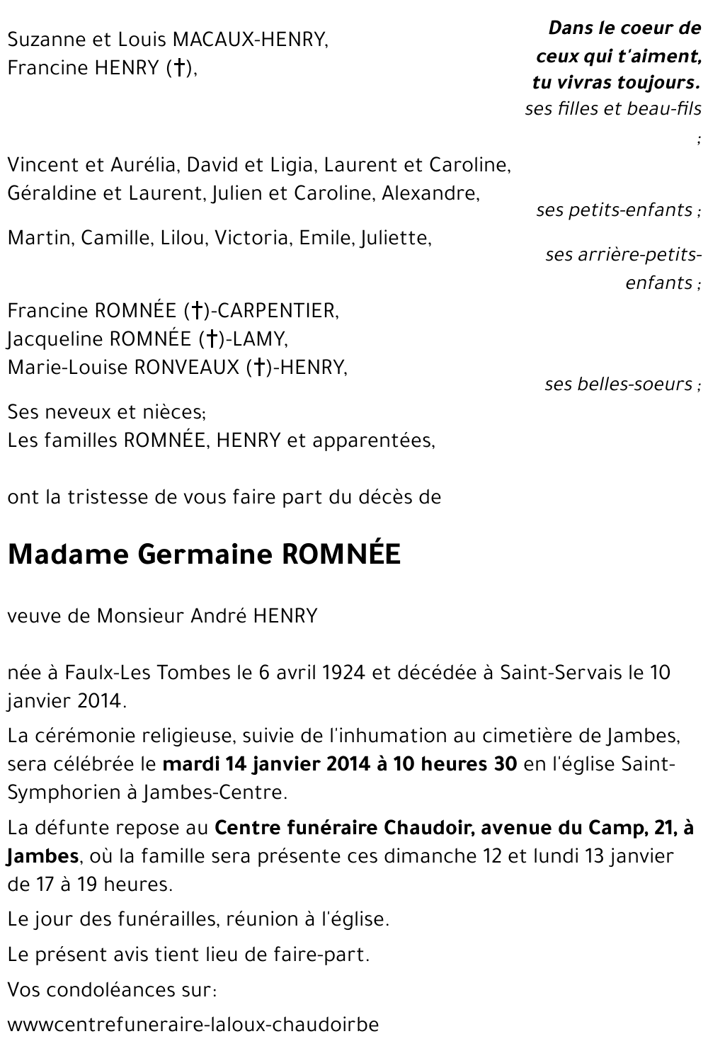 Germaine ROMNÉE