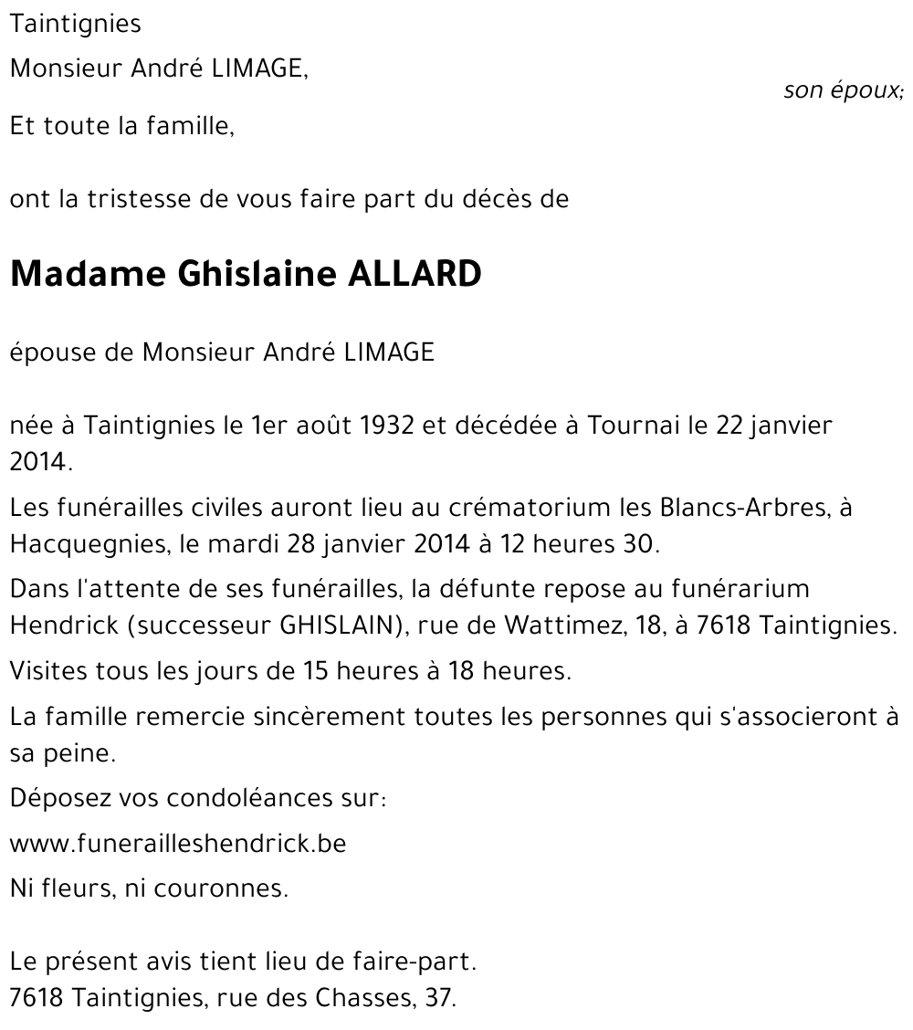 Ghislaine ALLARD