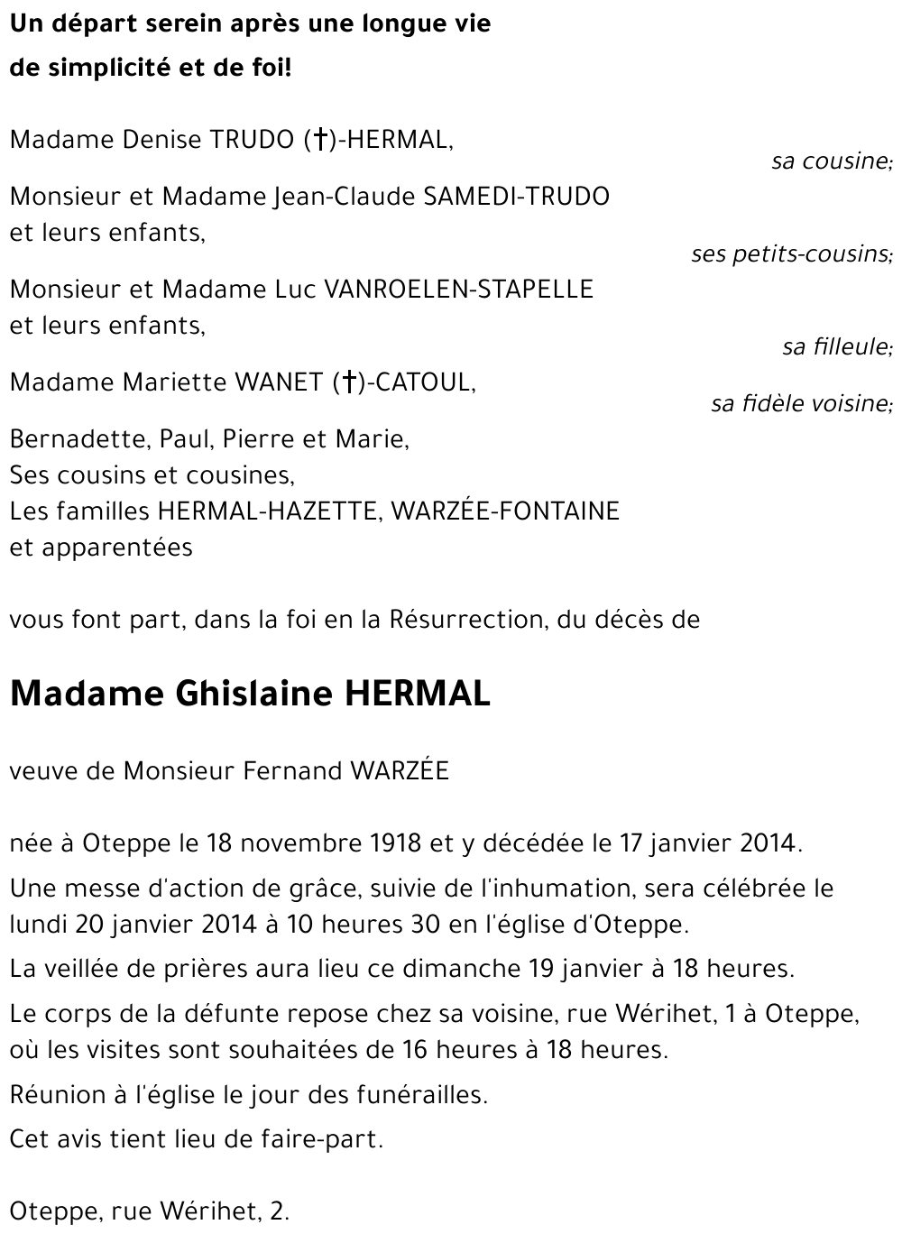 Ghislaine HERMAL