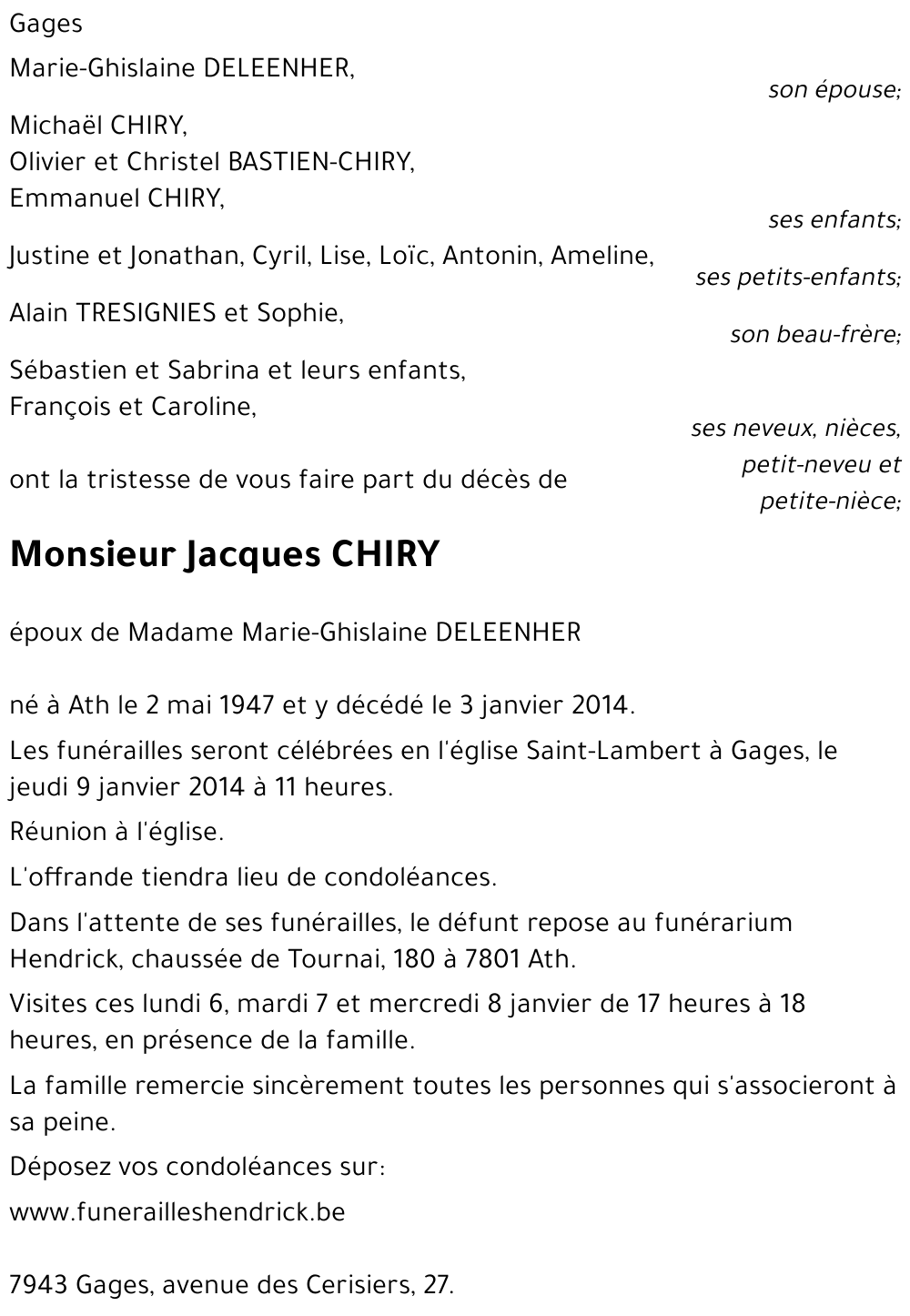 Jacques CHIRY