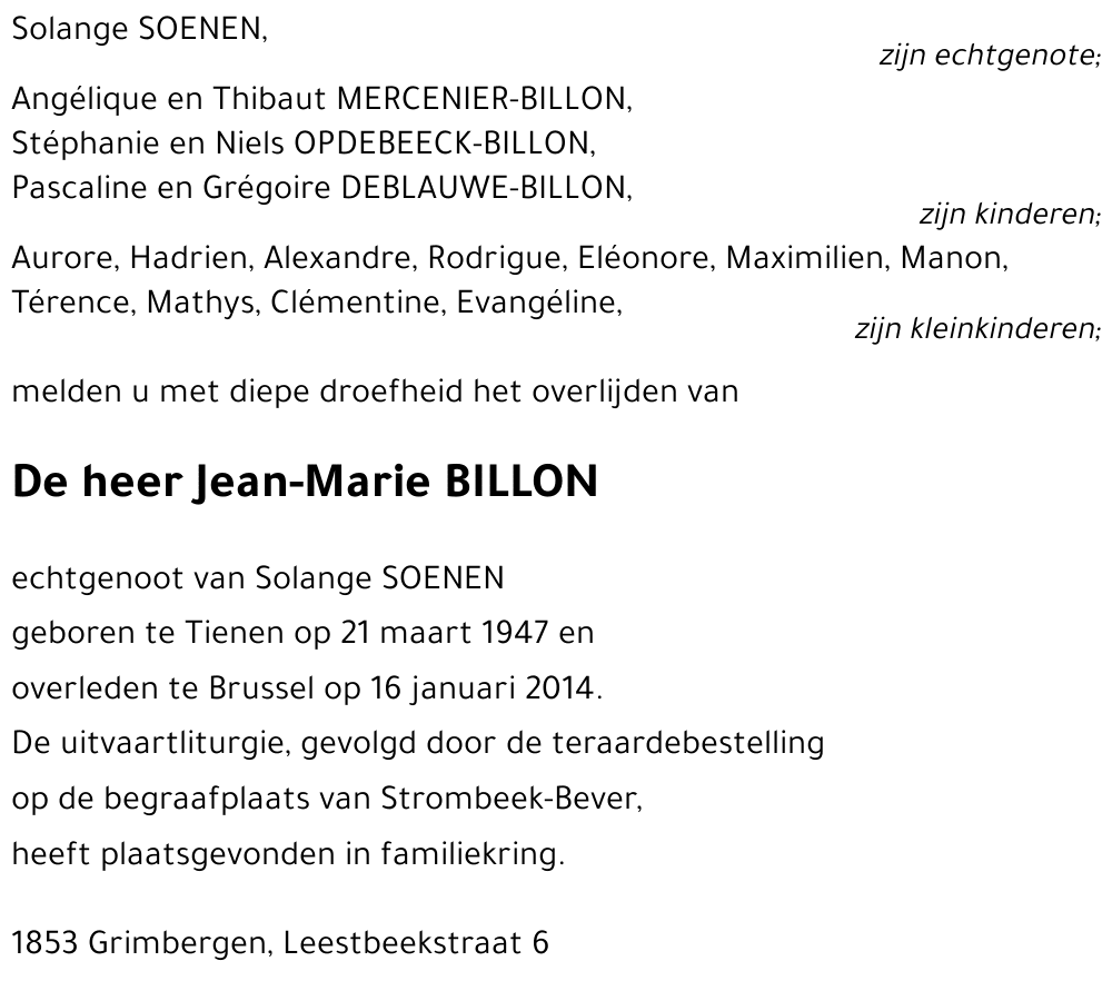 Jean-Marie BILLON