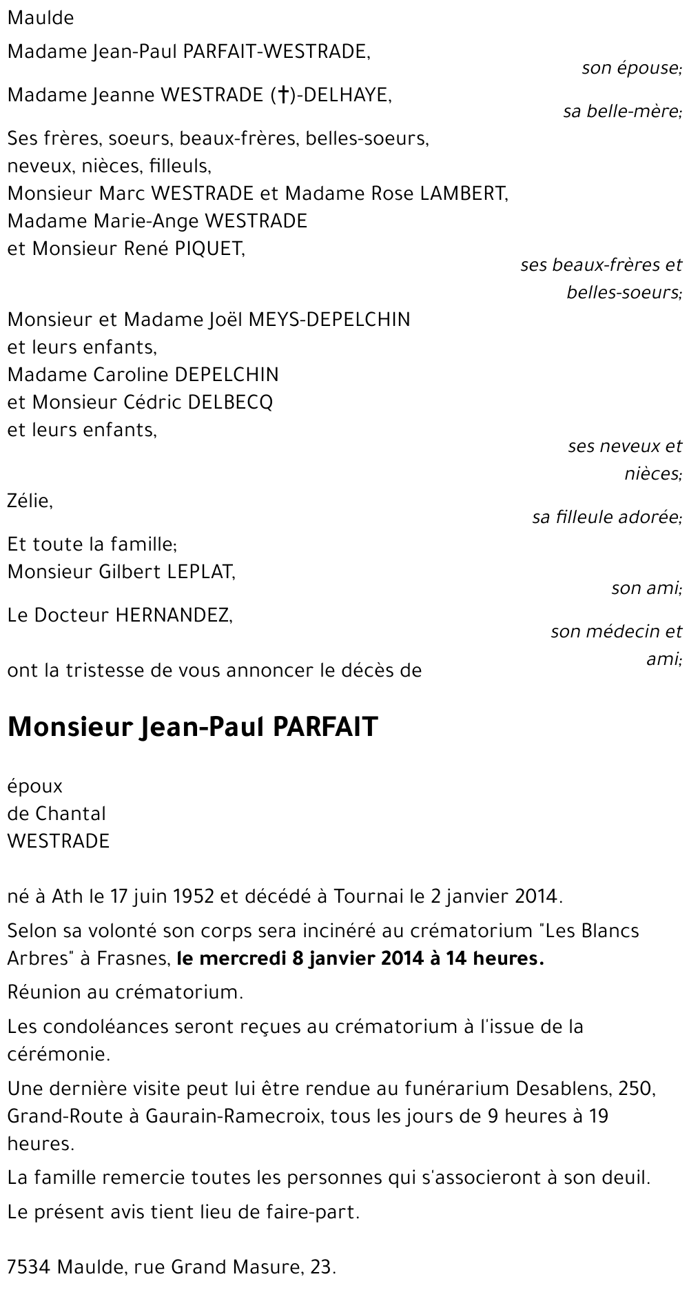 Jean-Paul PARFAIT