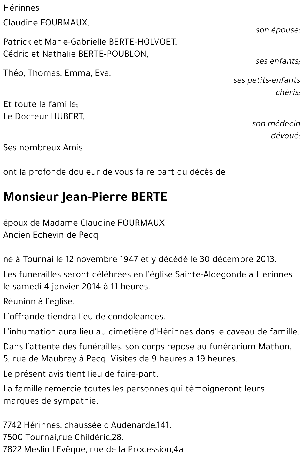 Jean-Pierre BERTE