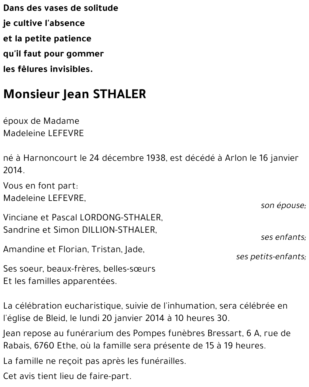 Jean STHALER