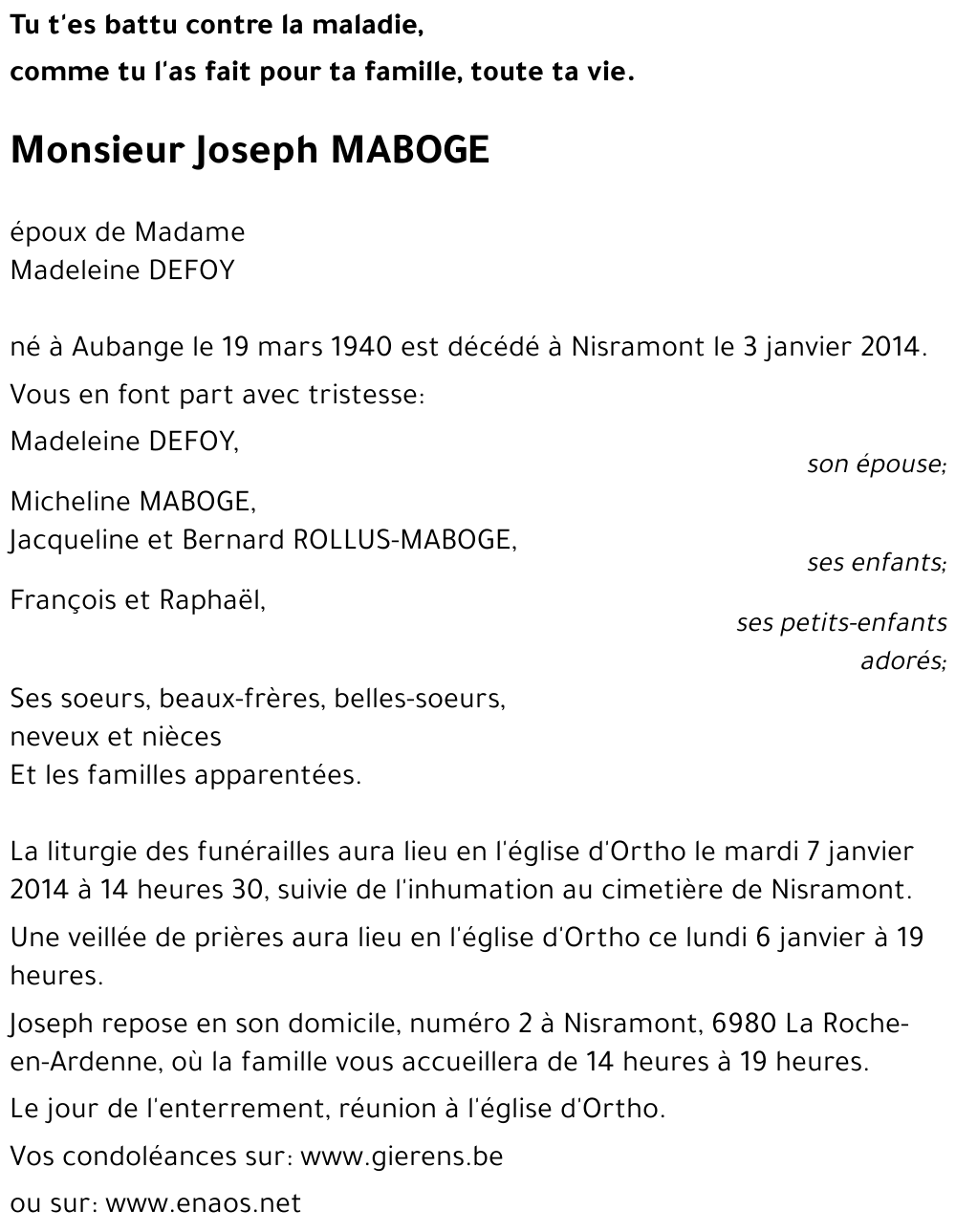 Joseph MABOGE