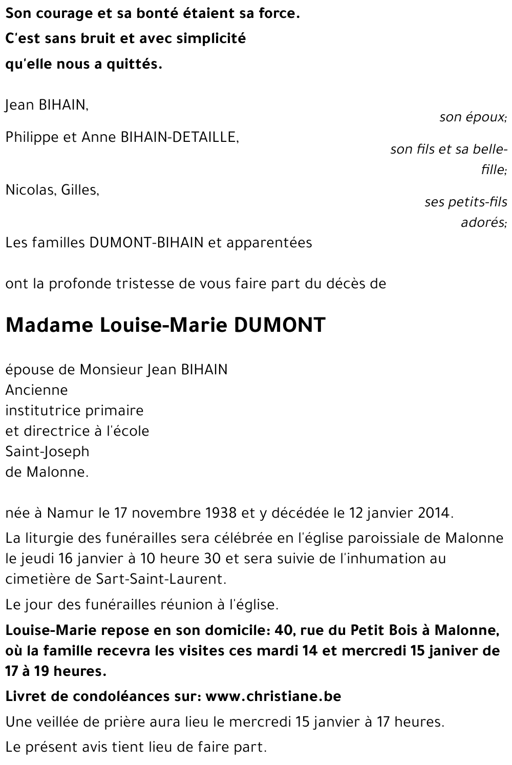 Louise-Marie DUMONT