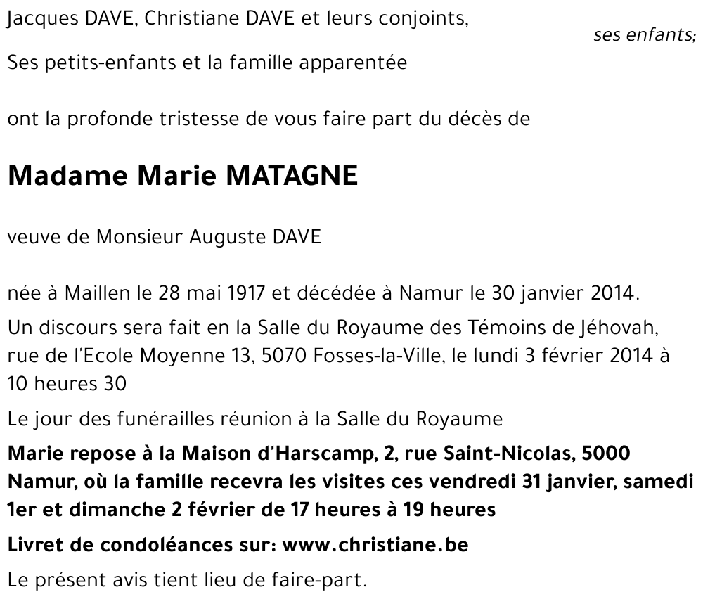 Marie MATAGNE