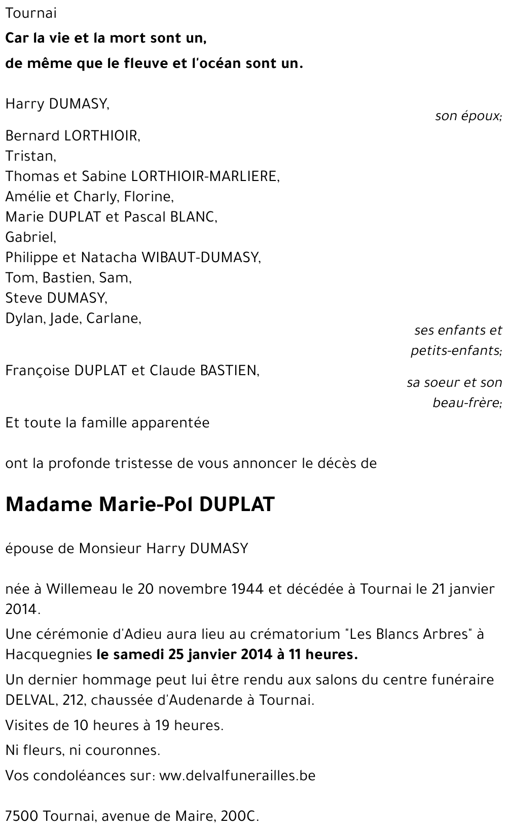 Marie-Pol DUPLAT