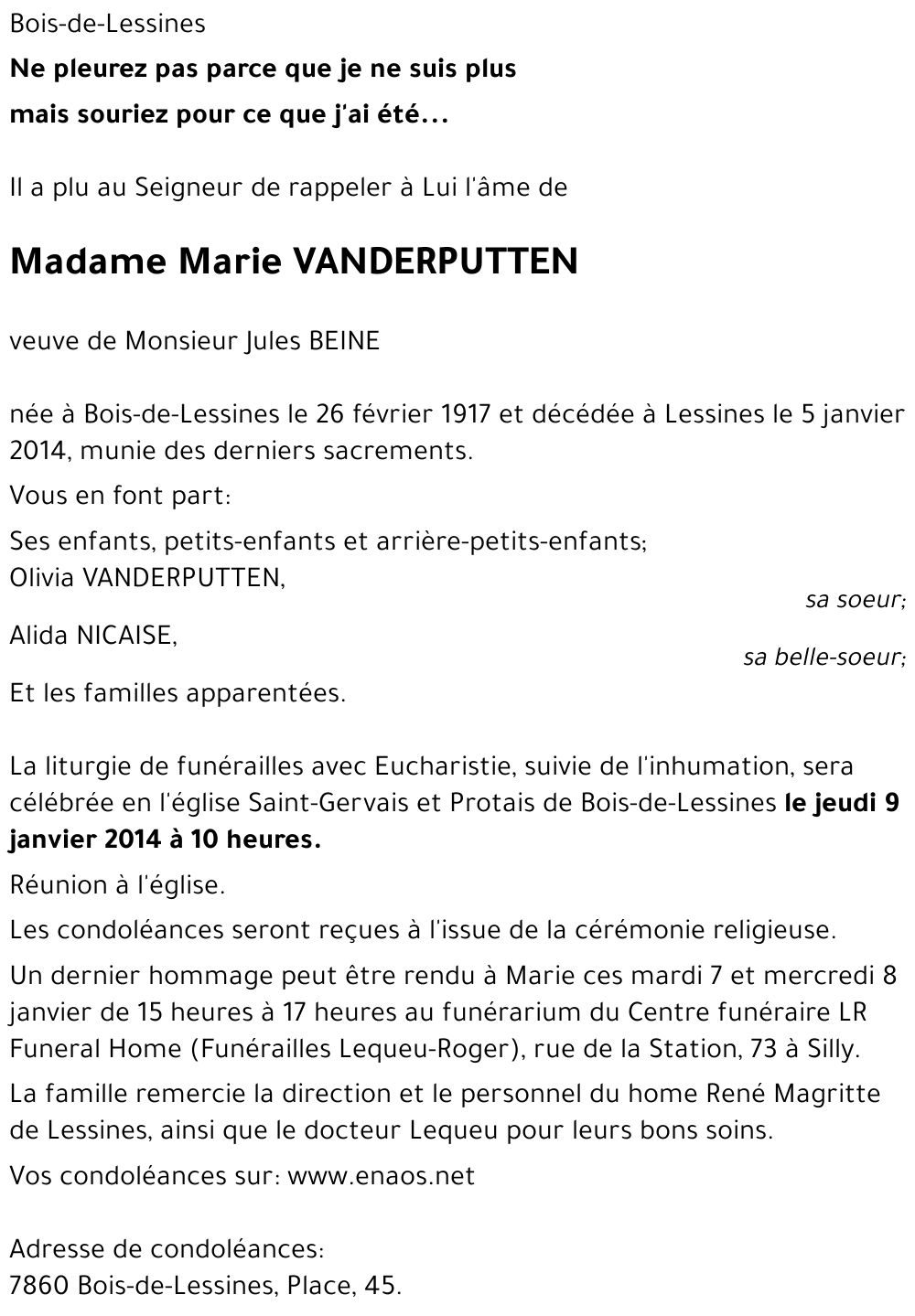 Marie VANDERPUTTEN