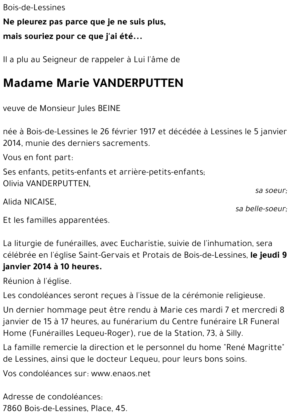 Marie VANDERPUTTEN