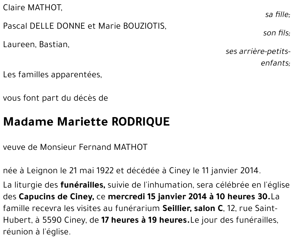 Mariette RODRIQUE