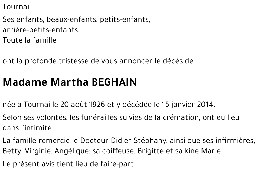 Martha BEGHAIN