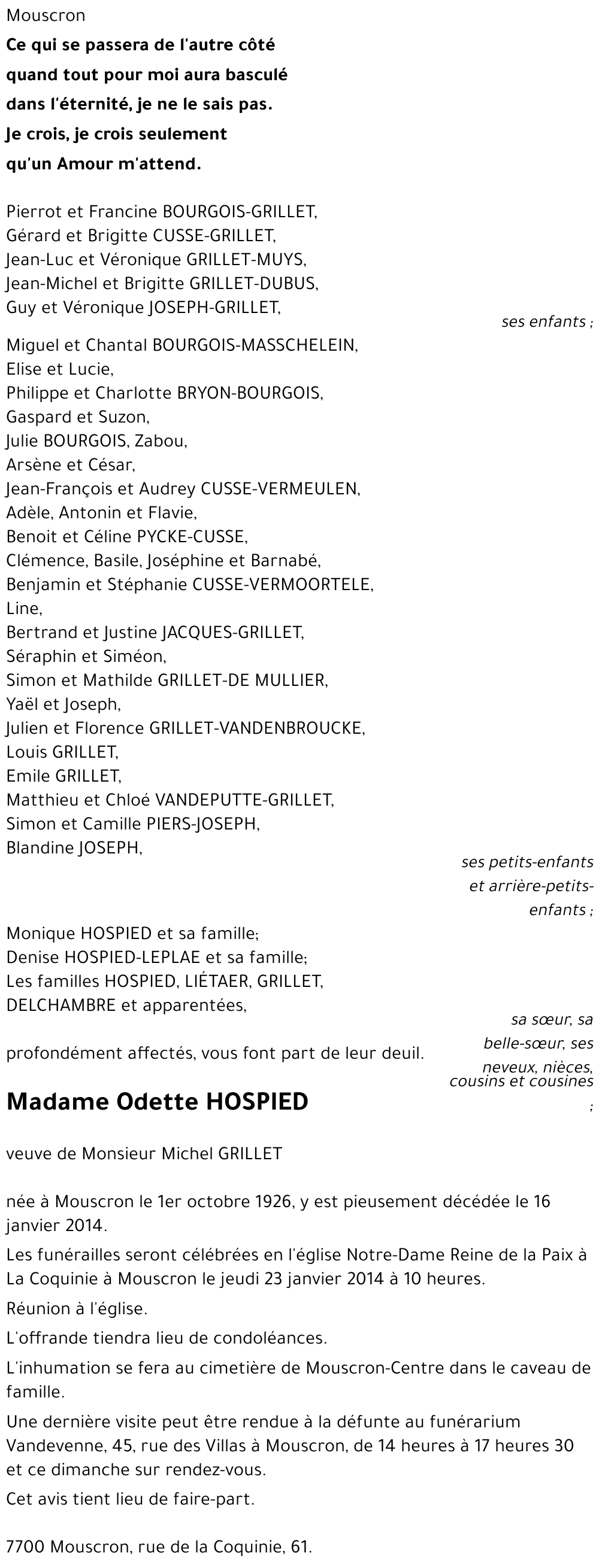 Odette HOSPIED