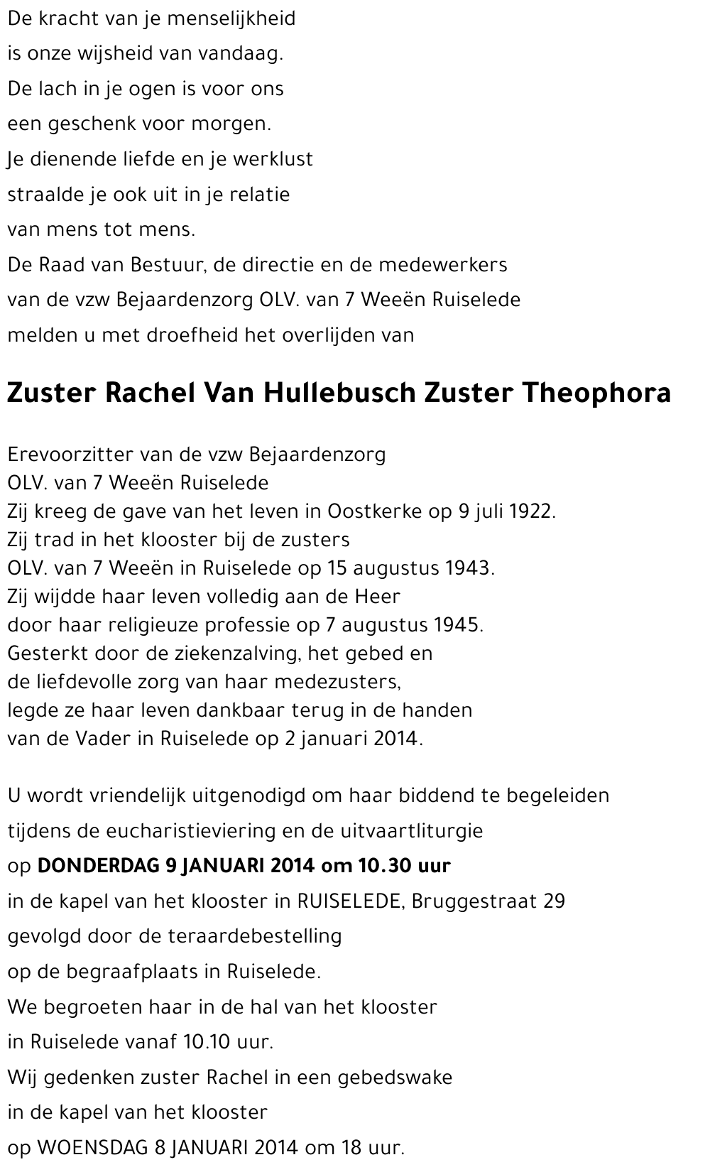 Rachel Van Hullebusch