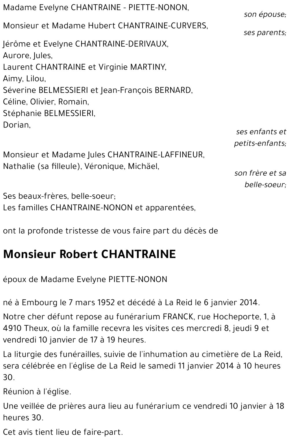 Robert CHANTRAINE