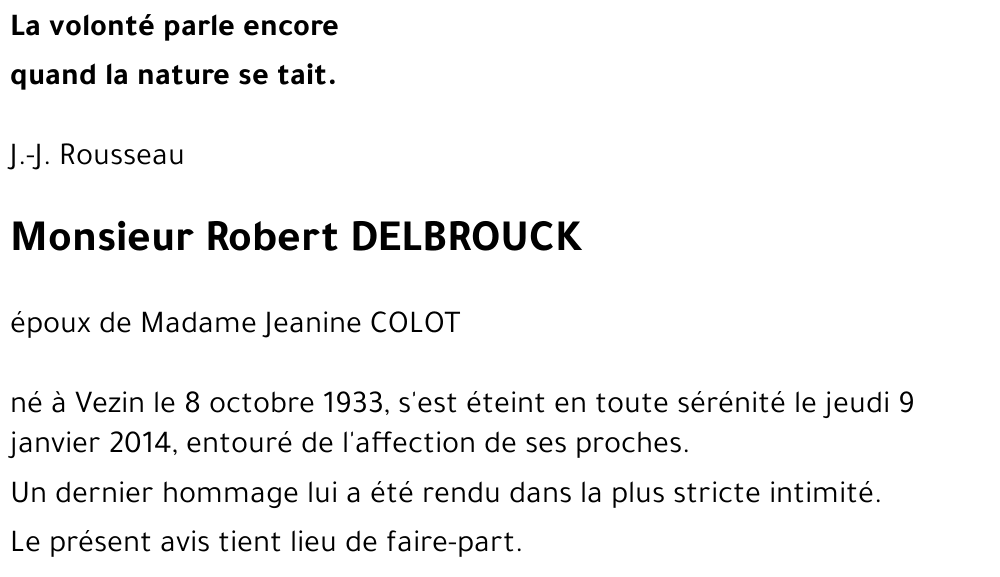 Robert DELBROUCK