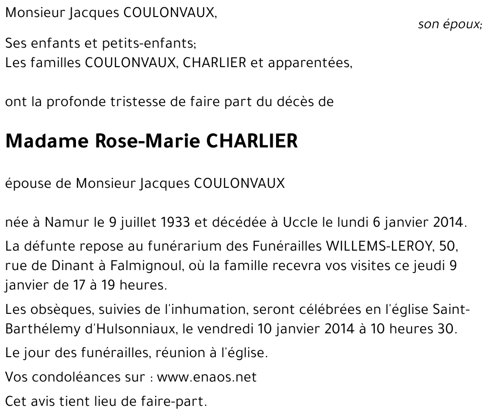 Rose-Marie CHARLIER