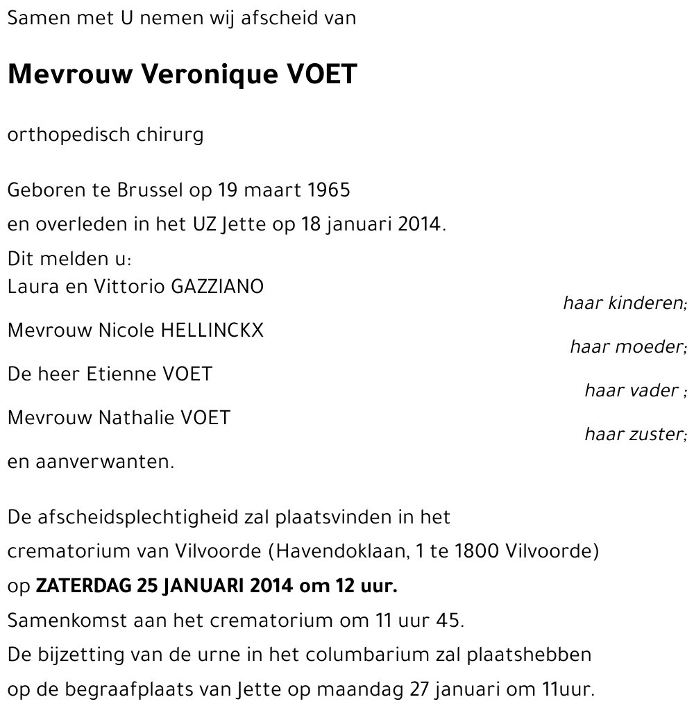 Veronique VOET