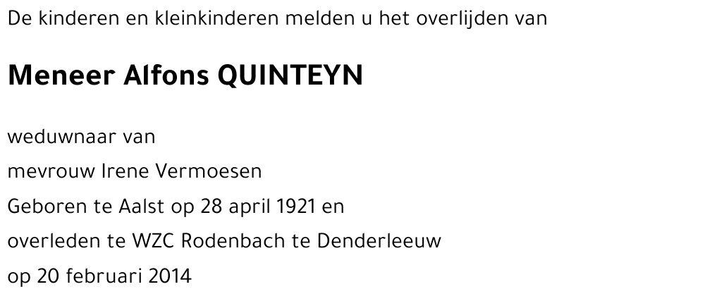 Alfons QUINTEYN
