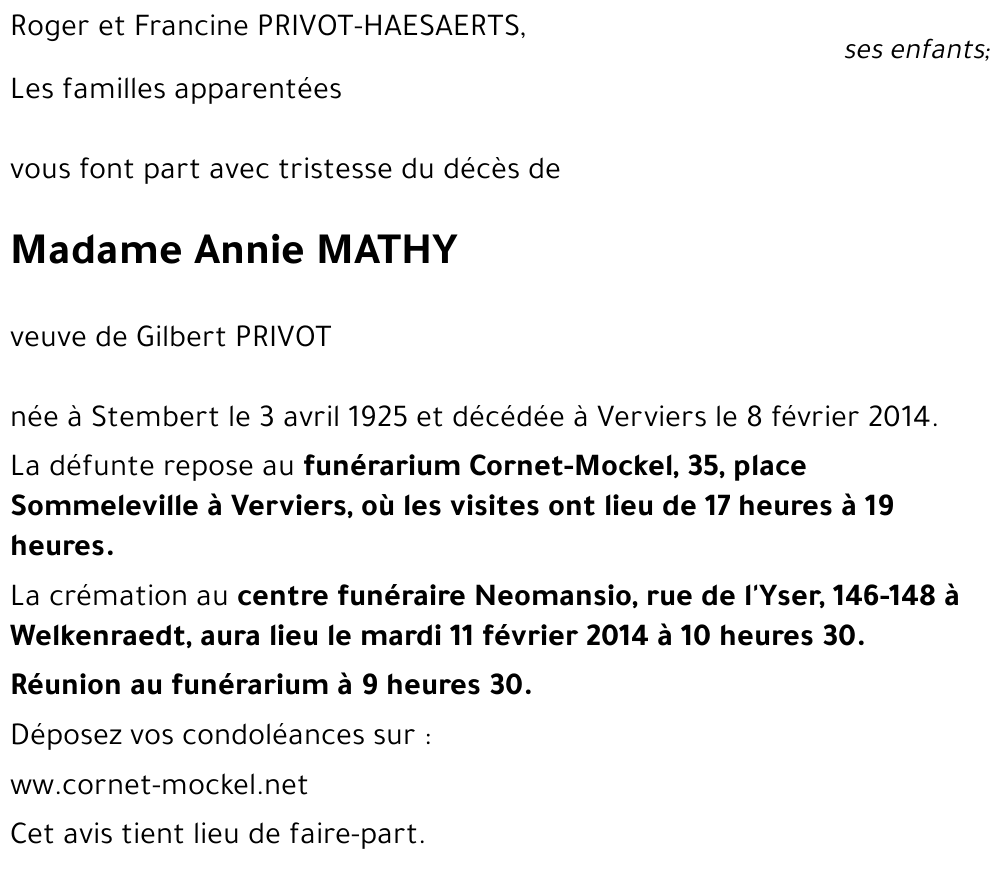 Annie MATHY