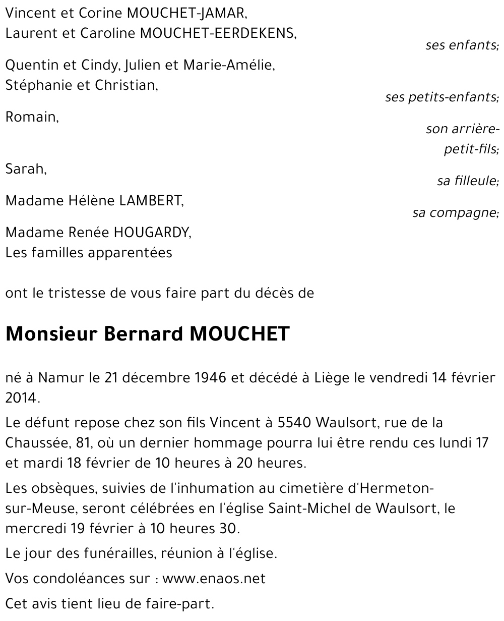 Bernard MOUCHET