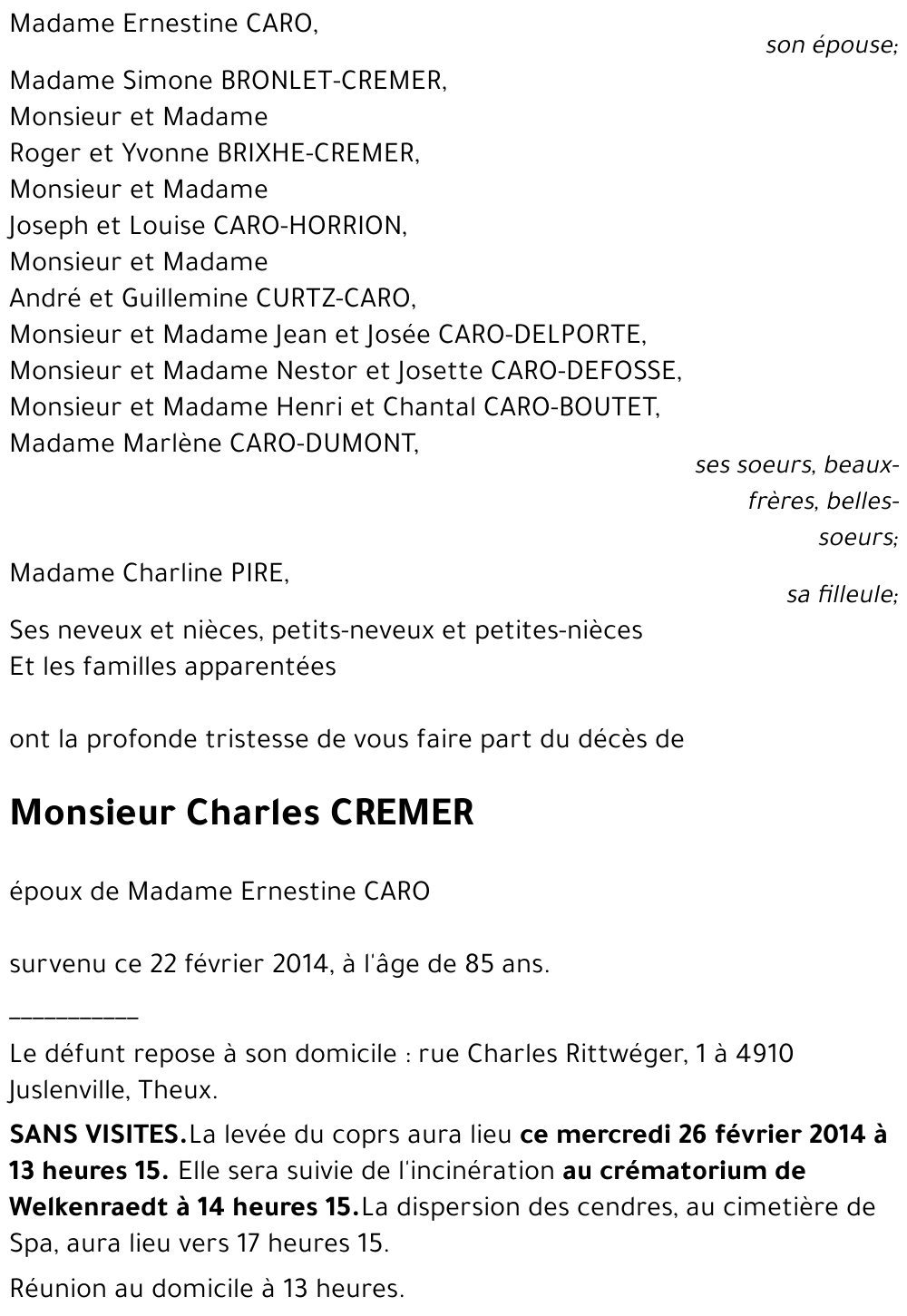 Charles CREMER