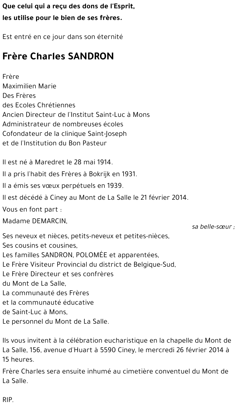 Charles SANDRON