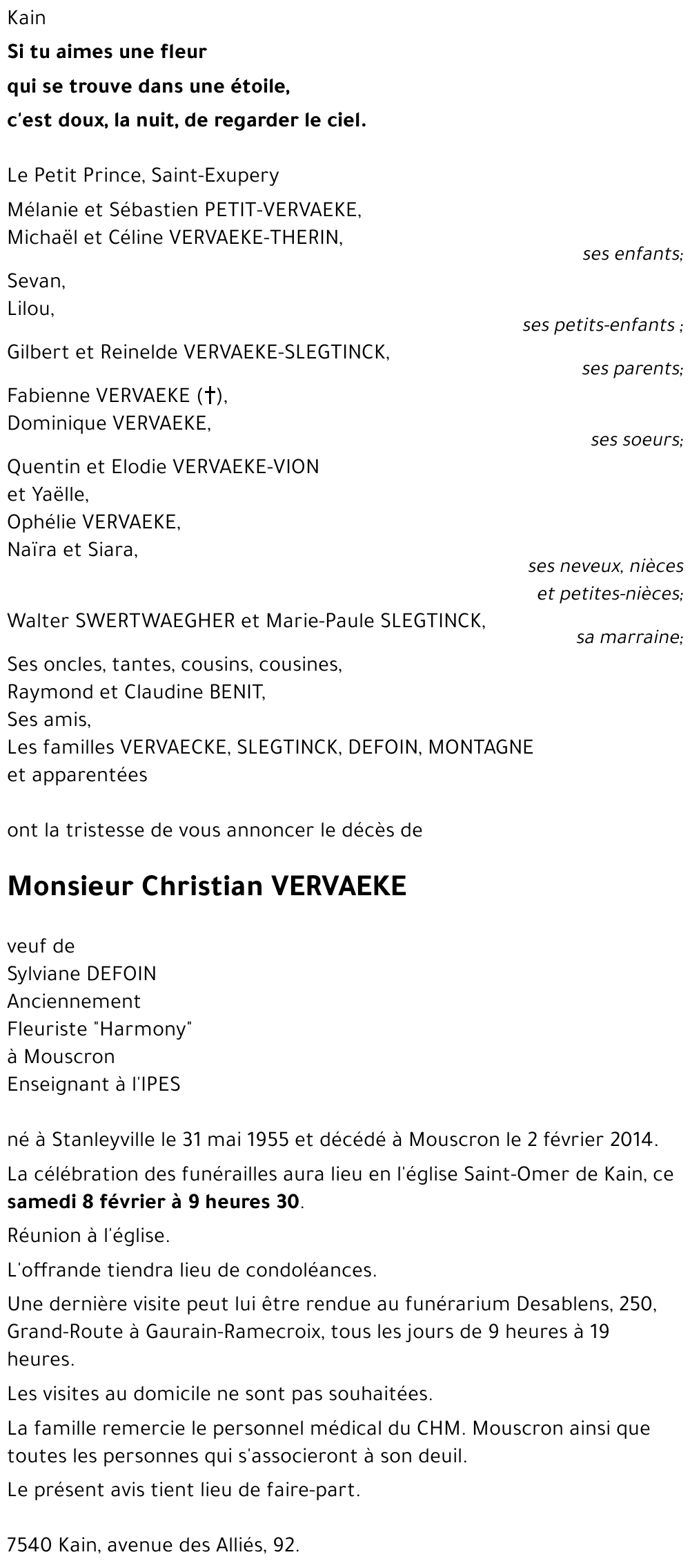 Christian VERVAEKE