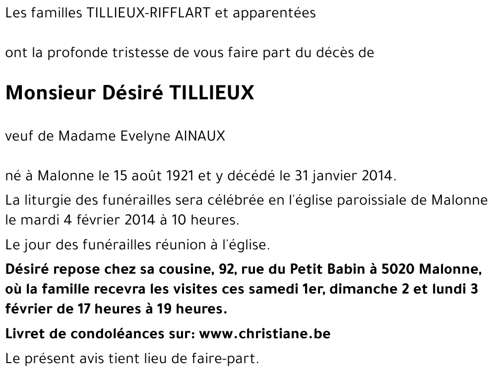 Désiré TILLIEUX