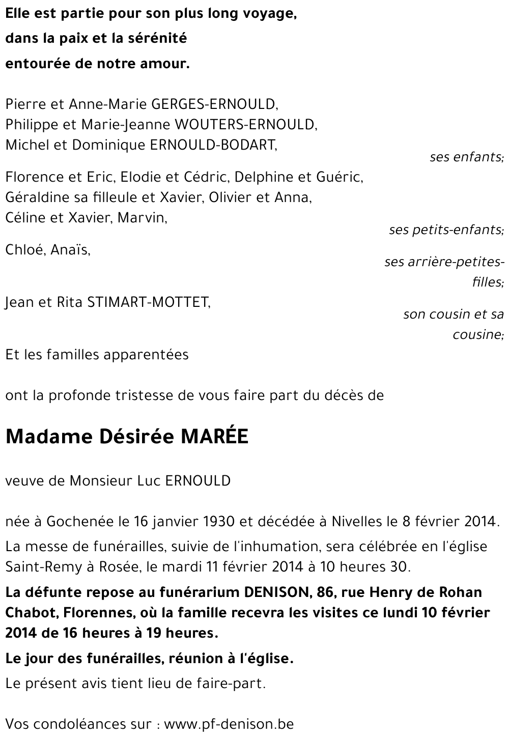 Désirée MARÉE