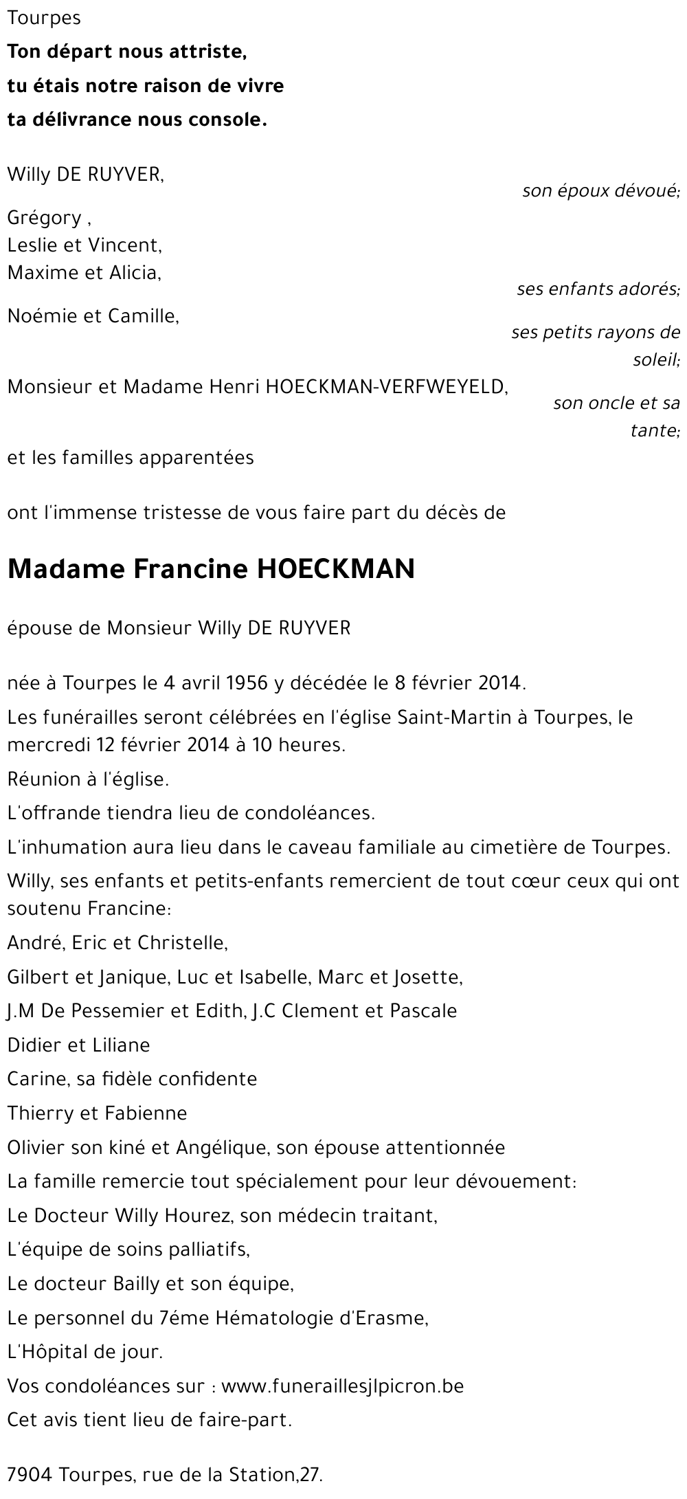 Francine HOECKMAN