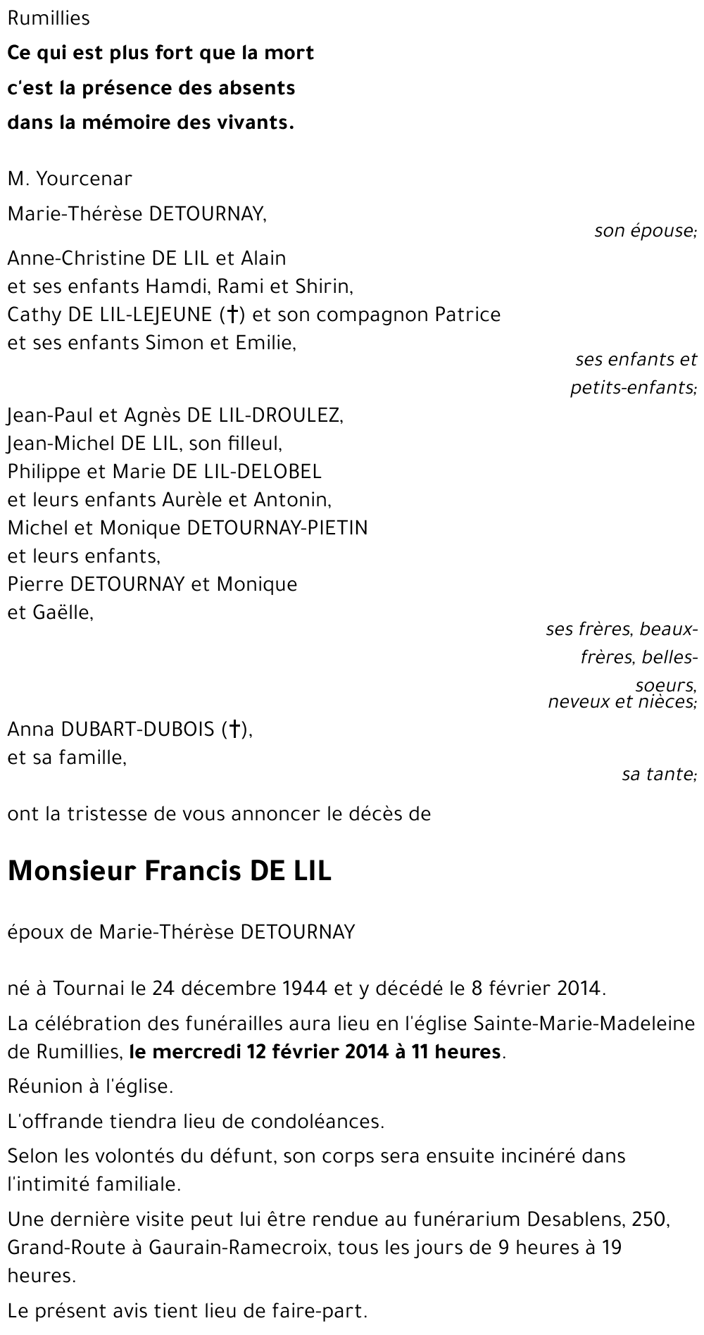 Francis DE LIL