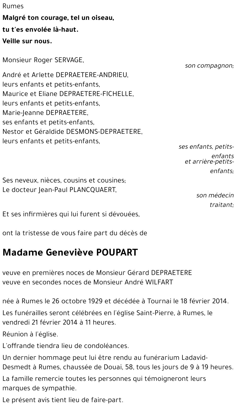 Geneviève POUPART