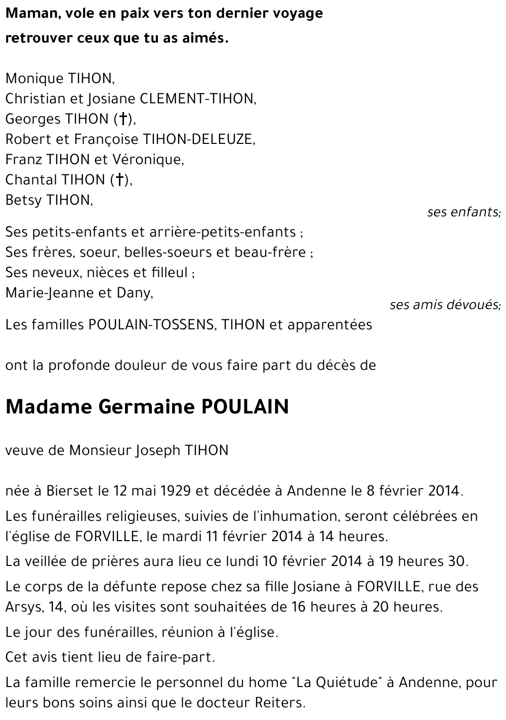 Germaine POULAIN