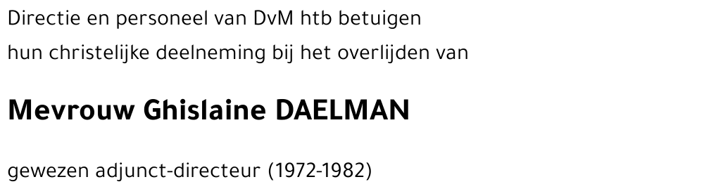 Ghislaine DAELMAN