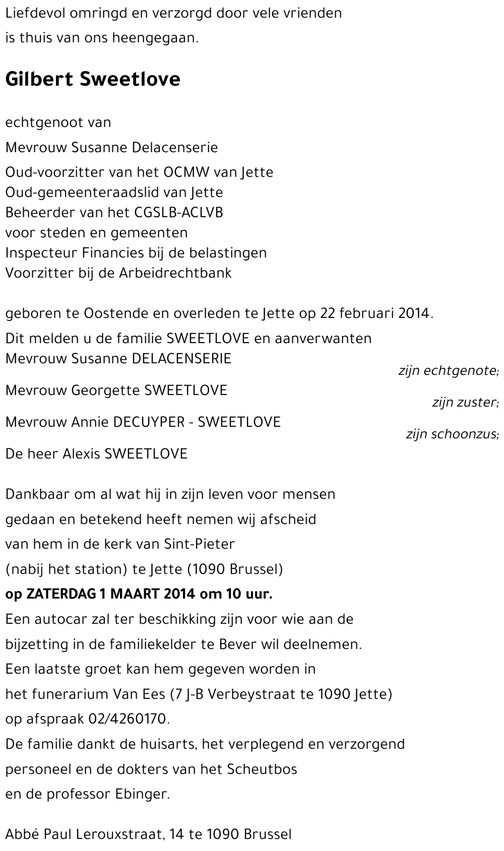 Gilbert Sweetlove