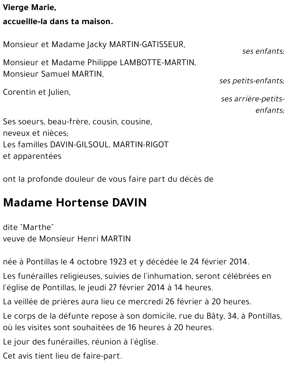 Hortense DAVIN