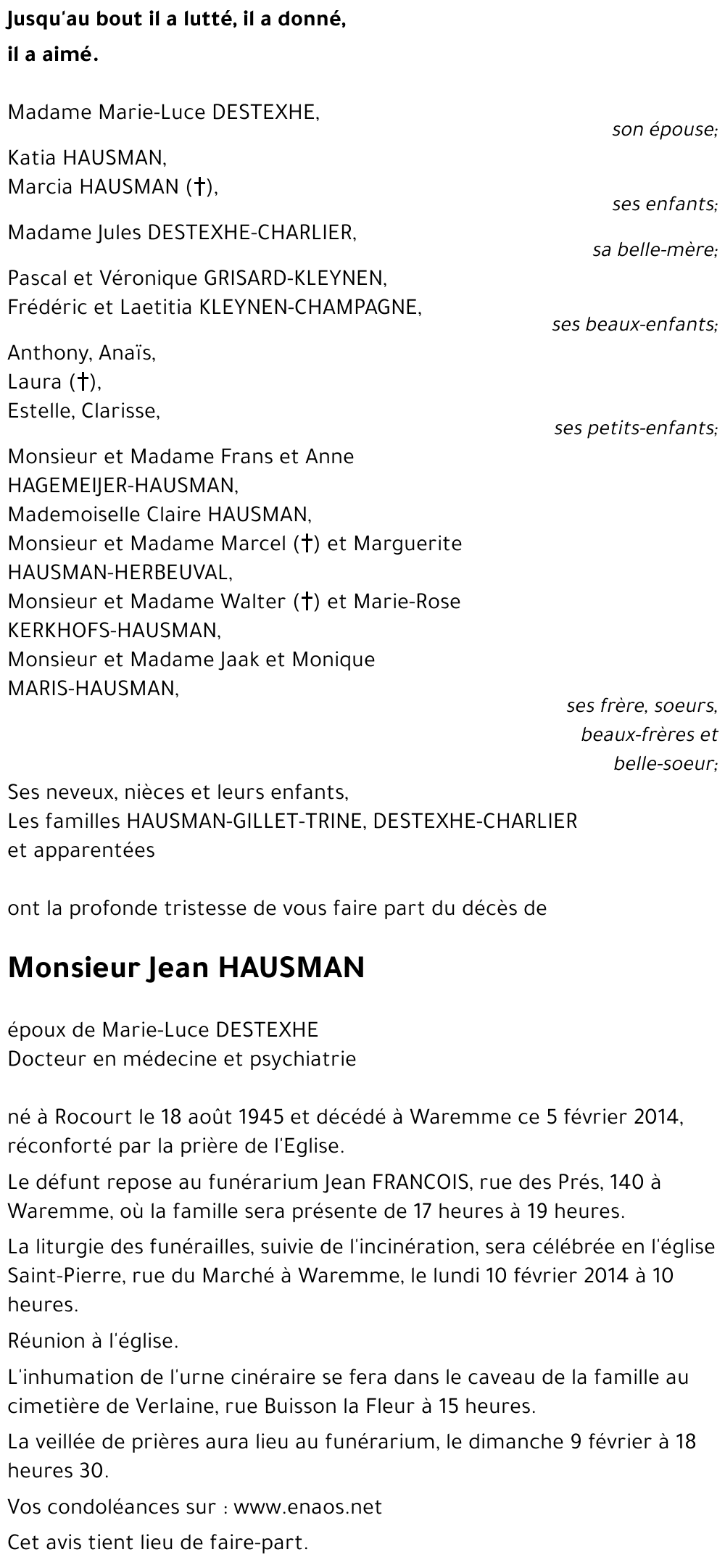 Jean HAUSMAN