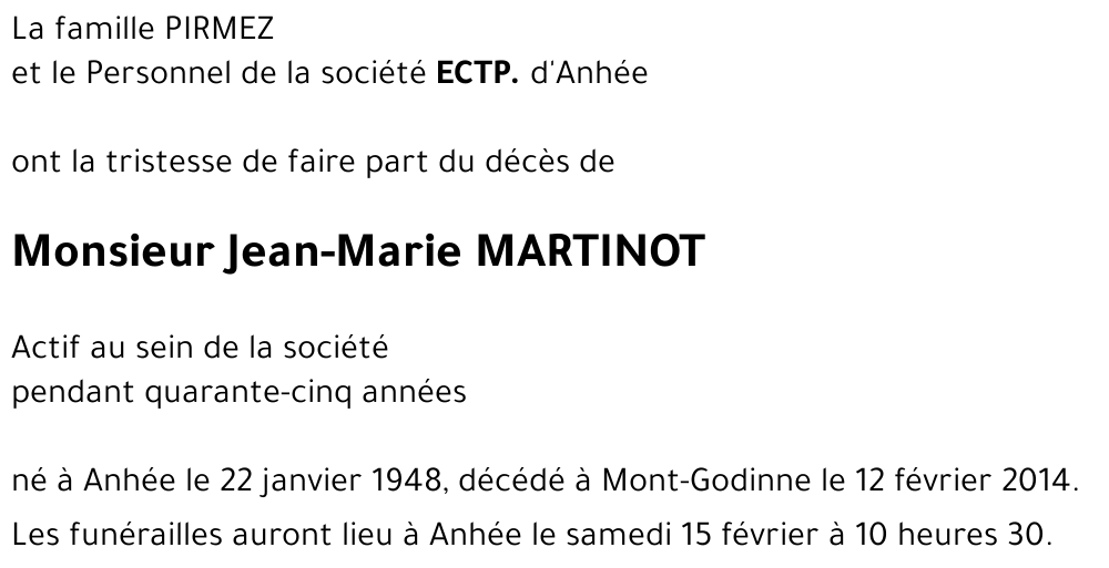 Jean-Marie MARTINOT