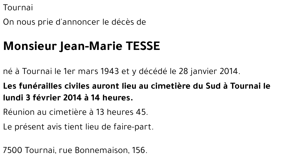 Jean-Marie TESSE