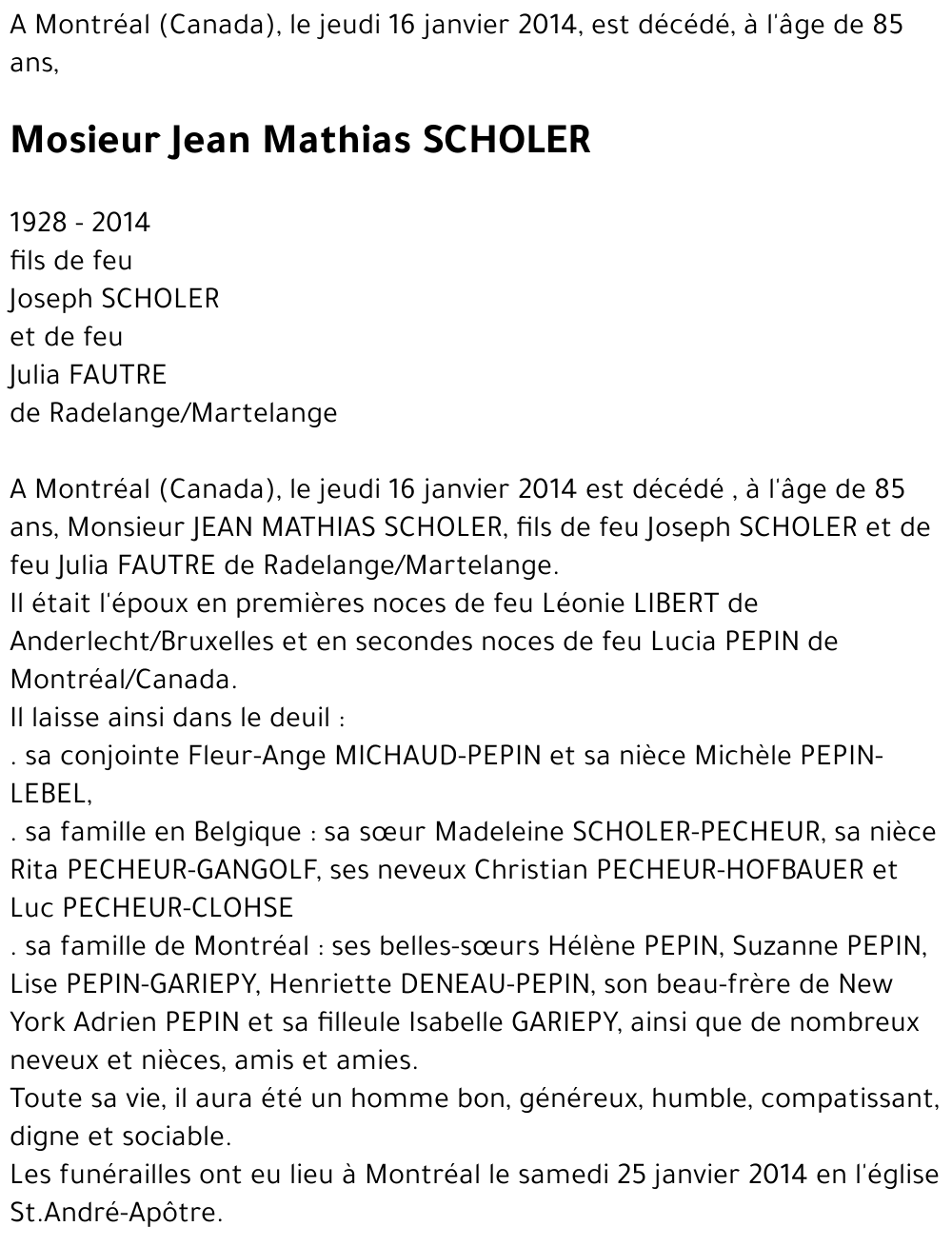 Jean Mathias SCHOLER