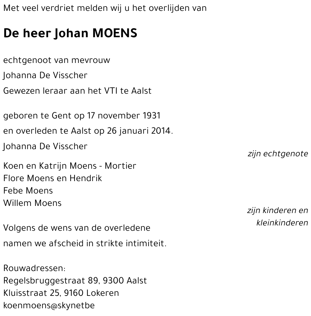 Johan MOENS